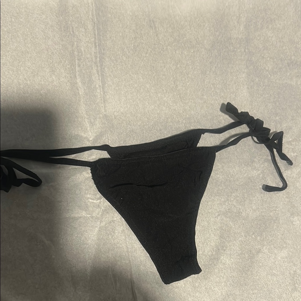 Black Tie-Side Thong Panty NWOT